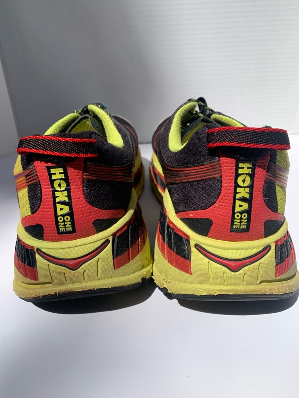 Hoka One One Clifton 3 Men's 9 Running Shoes Neon Yellow Orange Size 9 - Picture 6 of 10
